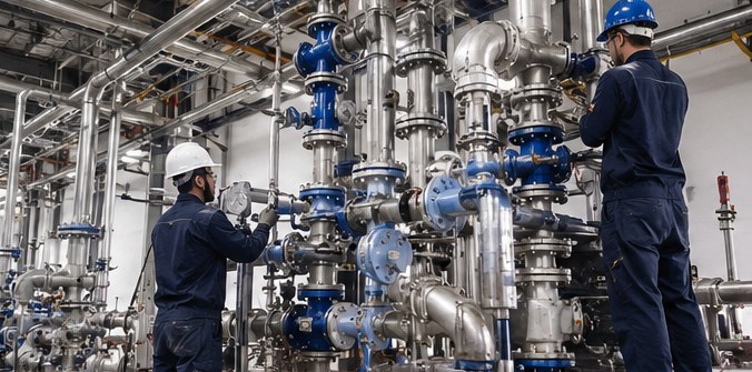 Mechanical equipment installation in industrial facility
