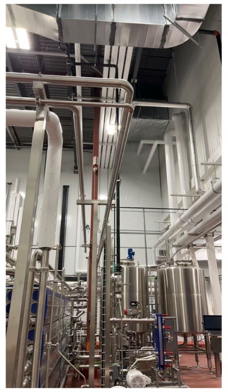 Process piping system in facility