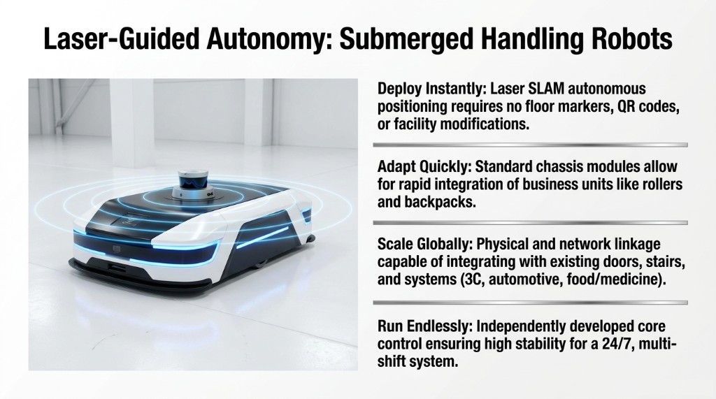 Laser-Guided Autonomy — submerged handling robots with Laser SLAM positioning